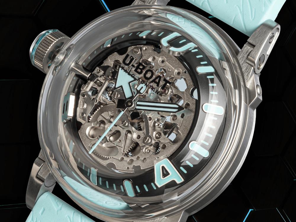 U-Boat U-65 Automatic Watch, Stainless Steel 316L, 44 mm, Turquoise, 3345 - Image 5