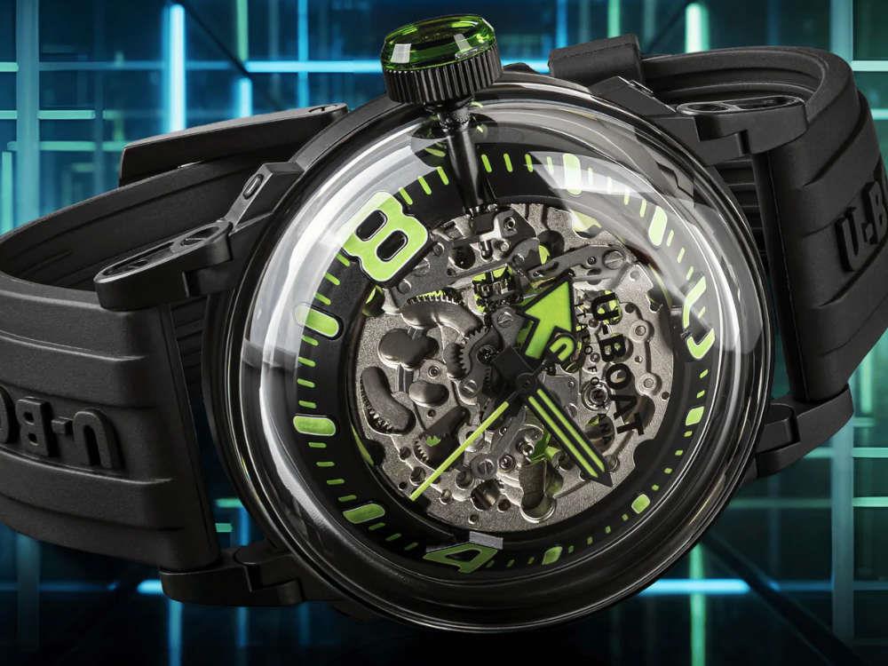 U-Boat U-65 Automatic Watch, Stainless Steel 316L, PVD, 44 mm, Green, 3347 - Image 5