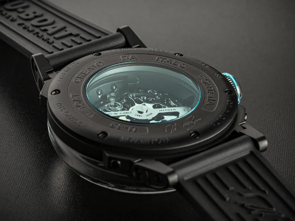 U-Boat U-65 Automatic Watch, Stainless Steel 316L, PVD, 44 mm, Turquoise, 3348 - Image 4