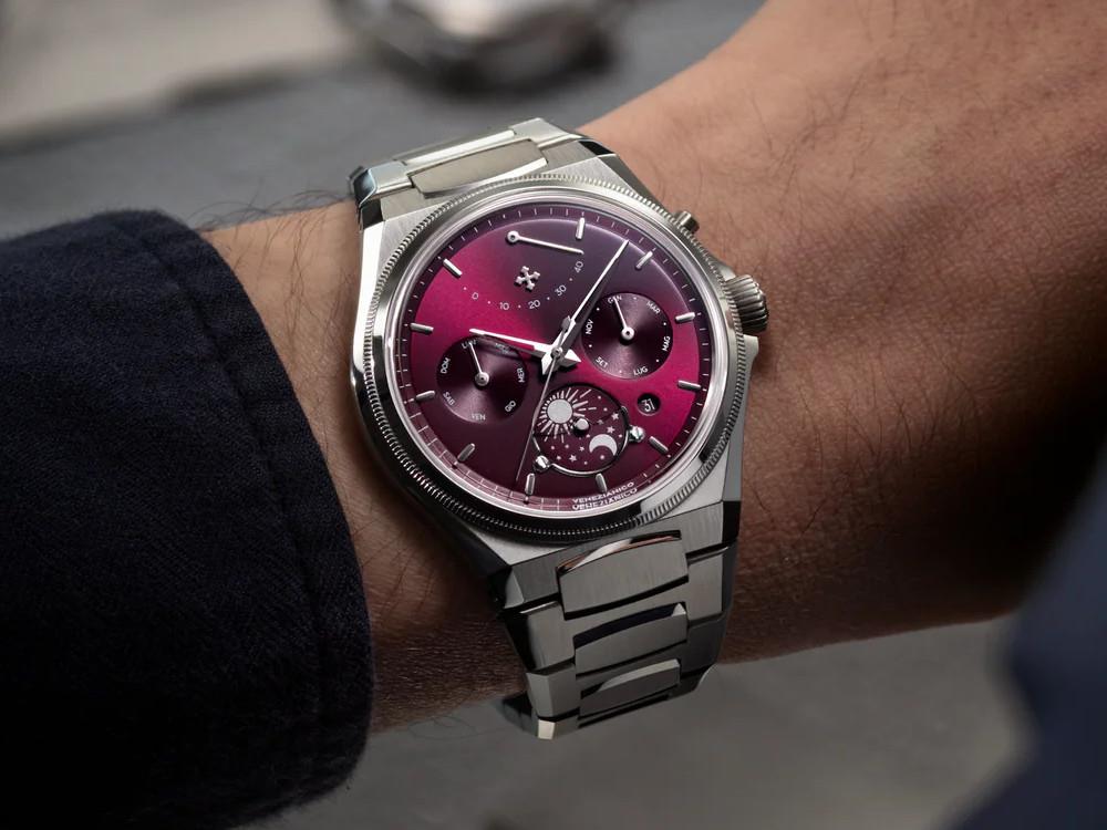 Venezianico Arsenale  Calendario Automatic Watch, 40 mm, Burgundy, 6221581C - Image 3