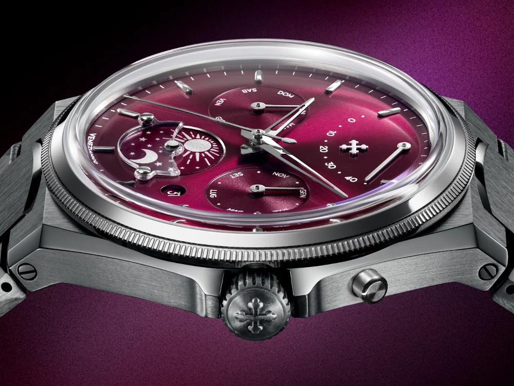 Venezianico Arsenale  Calendario Automatic Watch, 40 mm, Burgundy, 6221581C - Image 4