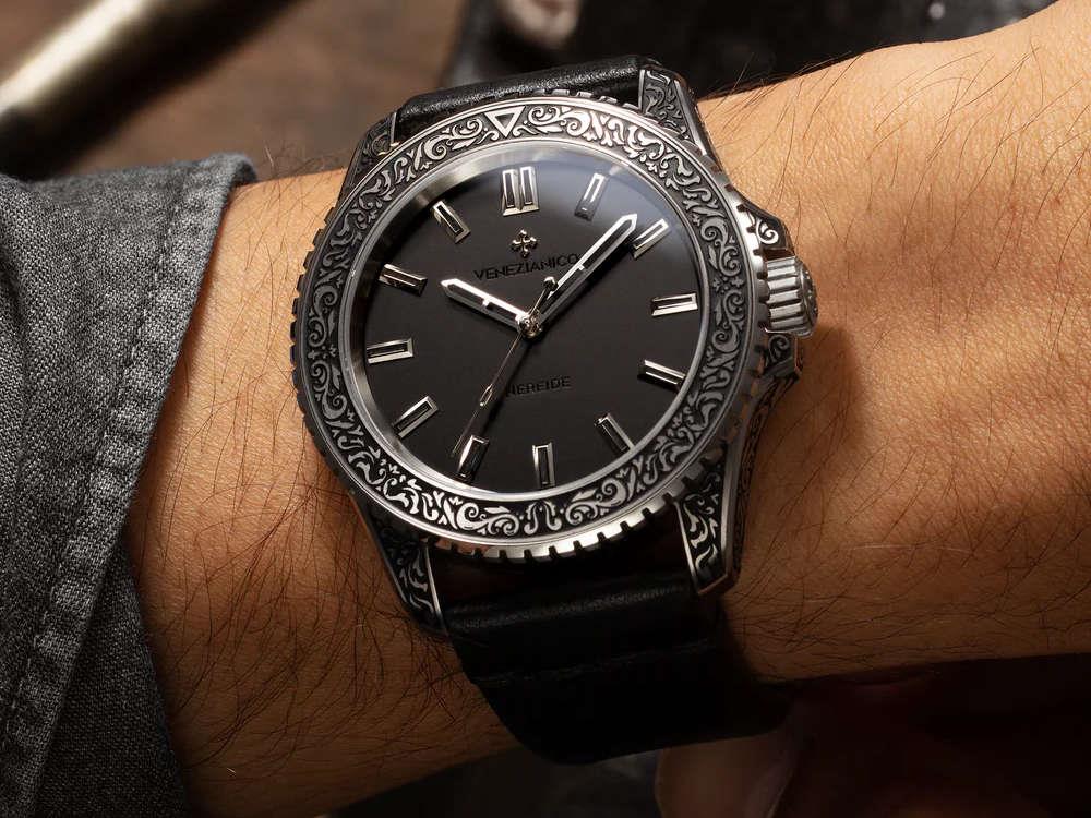 Venezianico Nereide Acquaforte Automatic Watch, 42 mm, Black, 3921520 - Image 2