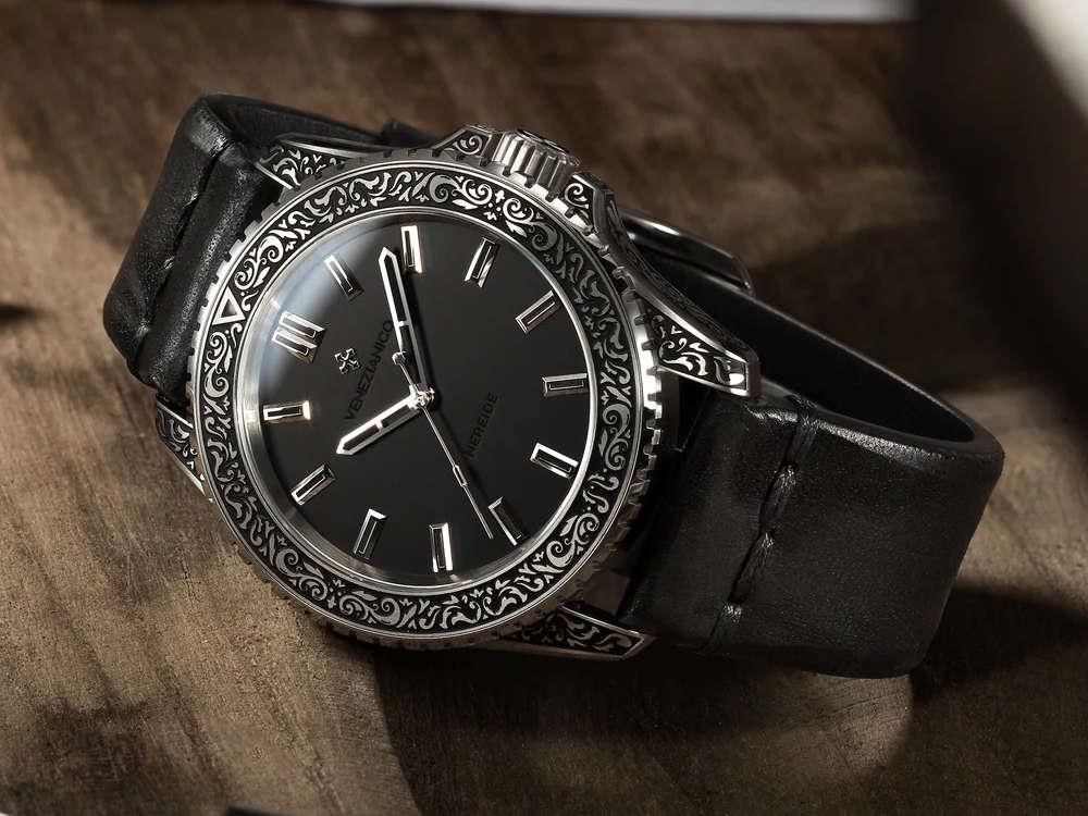 Venezianico Nereide Acquaforte Automatic Watch, 42 mm, Black, 3921520 - Image 7