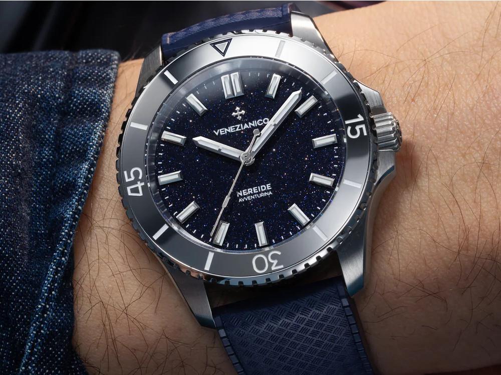 Venezianico Nereide Avventurina Automatic Watch 39 mm, Blue, 3121551 - Image 2