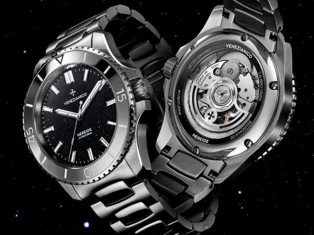 Venezianico Nereide Avventurina Nera Automatic Watch, 39 mm, Black, 3121550C - Image 2