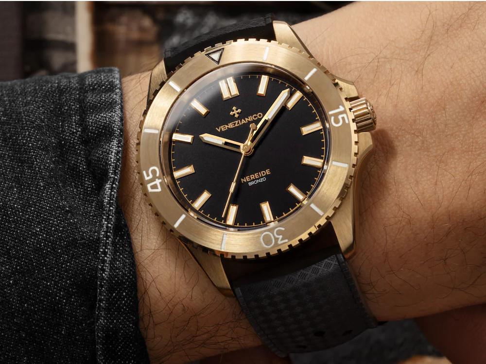 Venezianico Nereide Bronzo Automatic Watch 39 mm, Black, 3121555 - Image 2