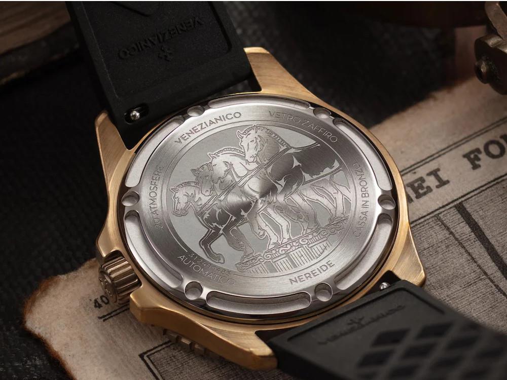 Venezianico Nereide Bronzo Automatic Watch 39 mm, Black, 3121555 - Image 6