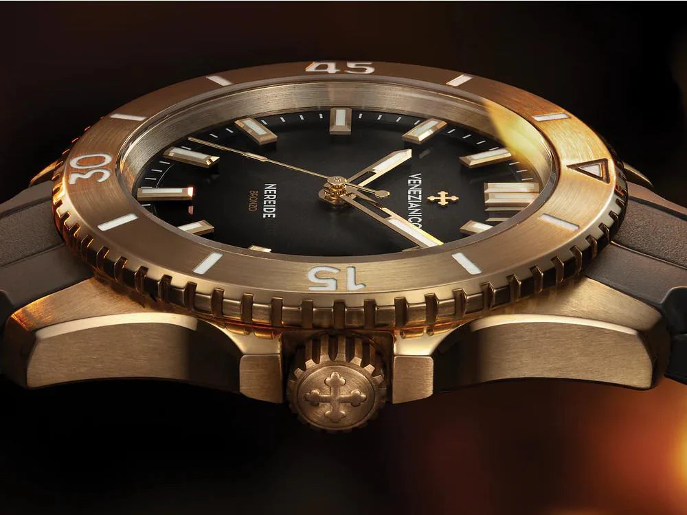Venezianico Nereide Bronzo Automatic Watch, 42 mm, Black, 4521555 - Image 4