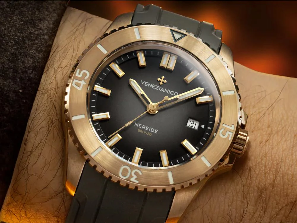 Venezianico Nereide Bronzo Automatic Watch, 42 mm, Black, 4521555 - Image 5