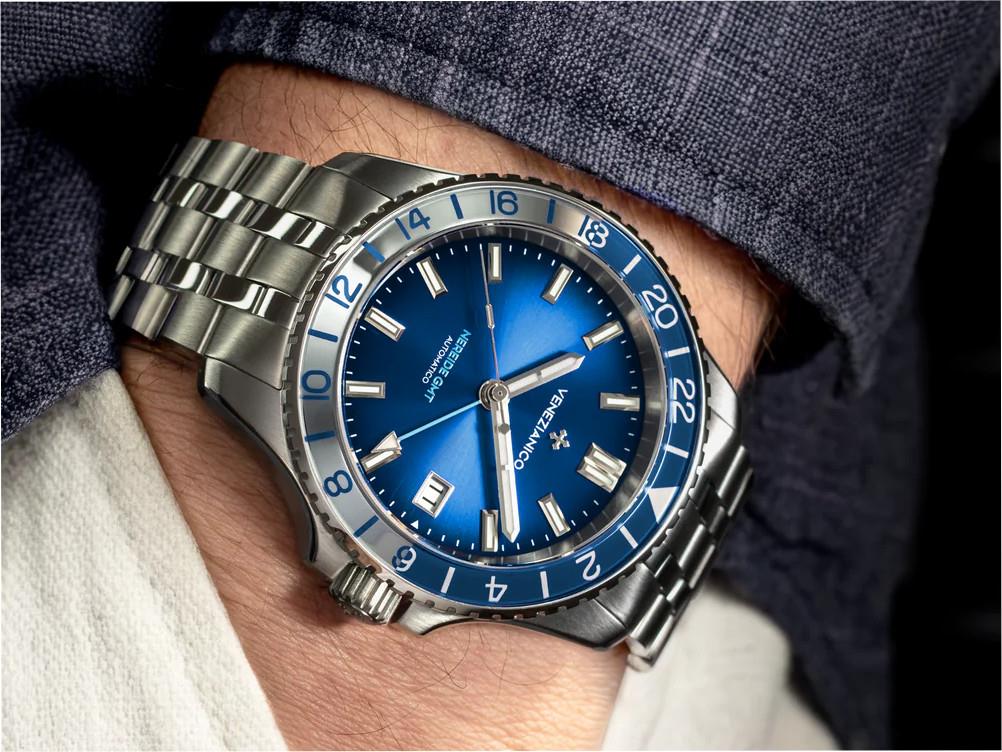 Venezianico Nereide GMT Automatic Watch, 39 mm, Blue, 3521511S - Image 2