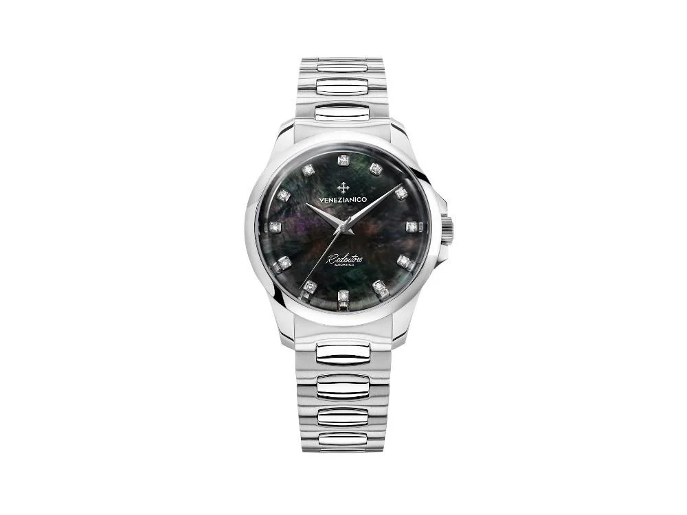 Venezianico Redentore Automatic Watch, 36 mm, Black, 1121521C
