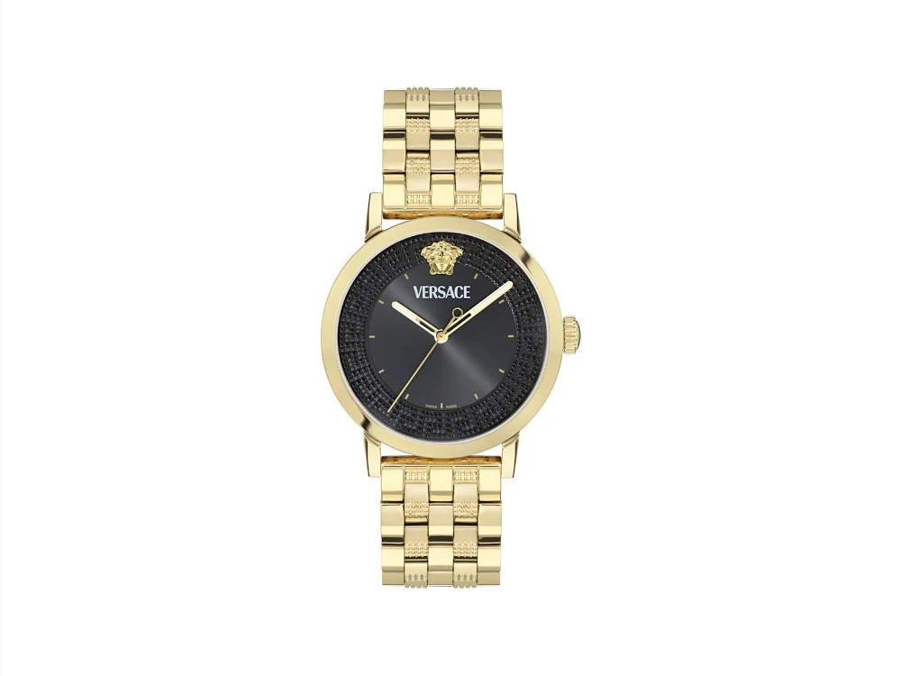 Versace Albireo Quartz Watch, Recycled Steel, 40 mm, VE0T00525 - Image 2