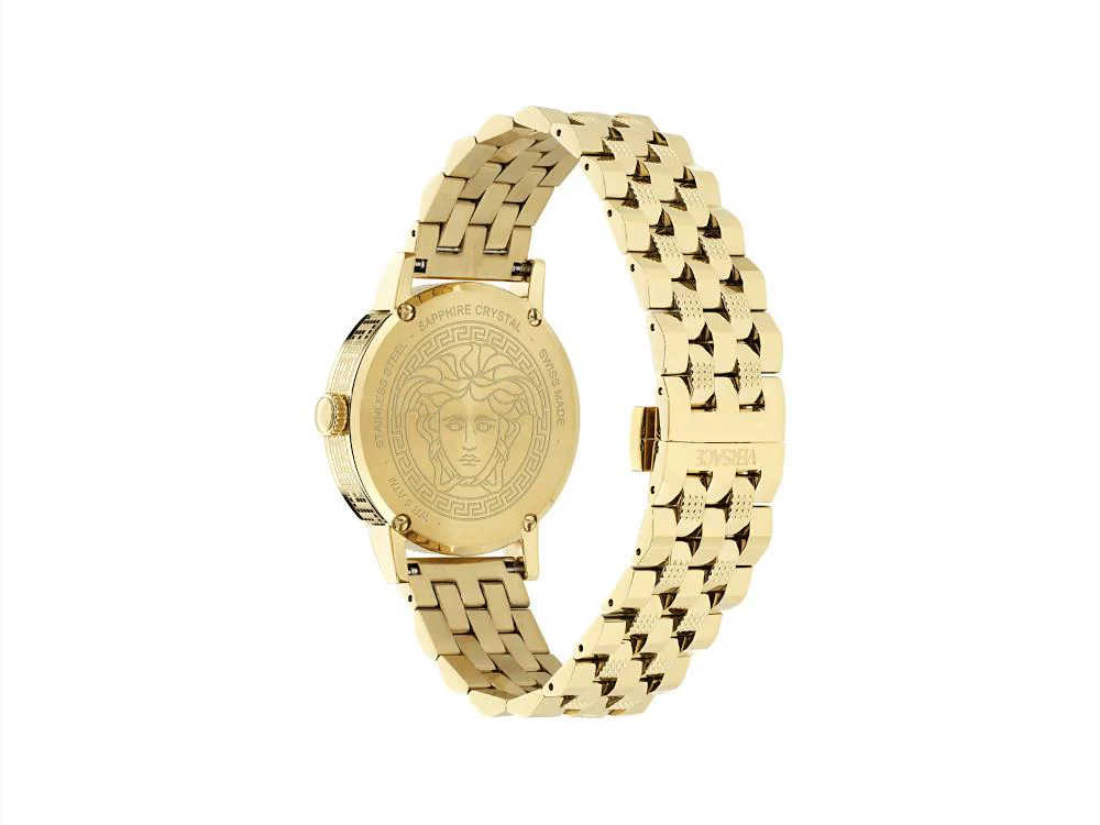 Versace Albireo Quartz Watch, Recycled Steel, 40 mm, VE0T00525 - Image 4
