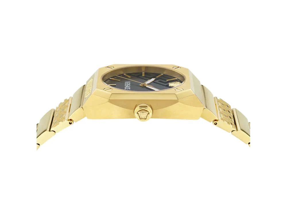 Versace Antares Quartz Watch, PVD Gold, Black, 44 x 41.5 mm, VE8F00424 - Image 4