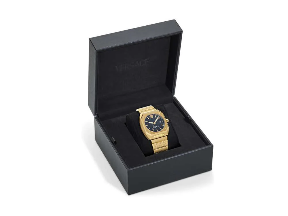 Versace Antares Quartz Watch, PVD Gold, Black, 44 x 41.5 mm, VE8F00424 - Image 5