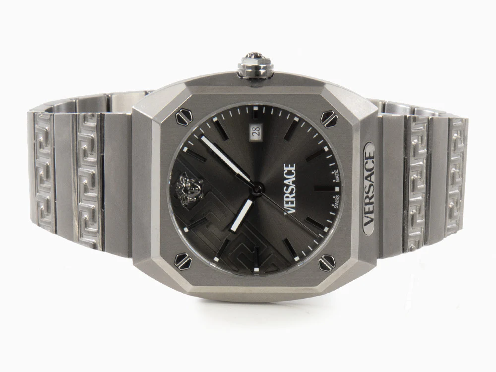 Versace Antares Quartz Watch, Titanium, Grey, 44 x 41.5 mm, VE8F00524 - Image 7