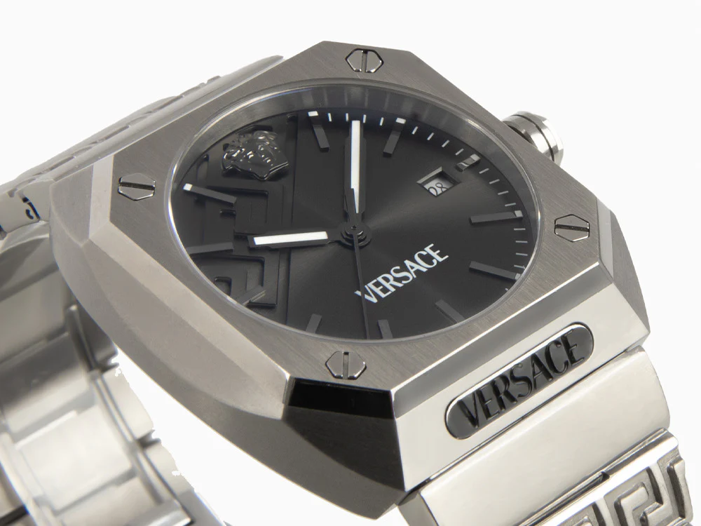 Versace Antares Quartz Watch, Titanium, Grey, 44 x 41.5 mm, VE8F00524 - Image 9
