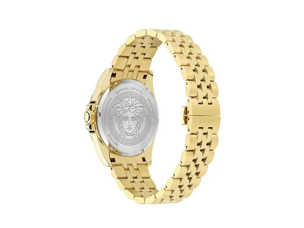 Versace Anteo Quartz Watch, PVD Gold, Black, 41 mm, Sapphire Crystal, VE9H00624 - Image 3