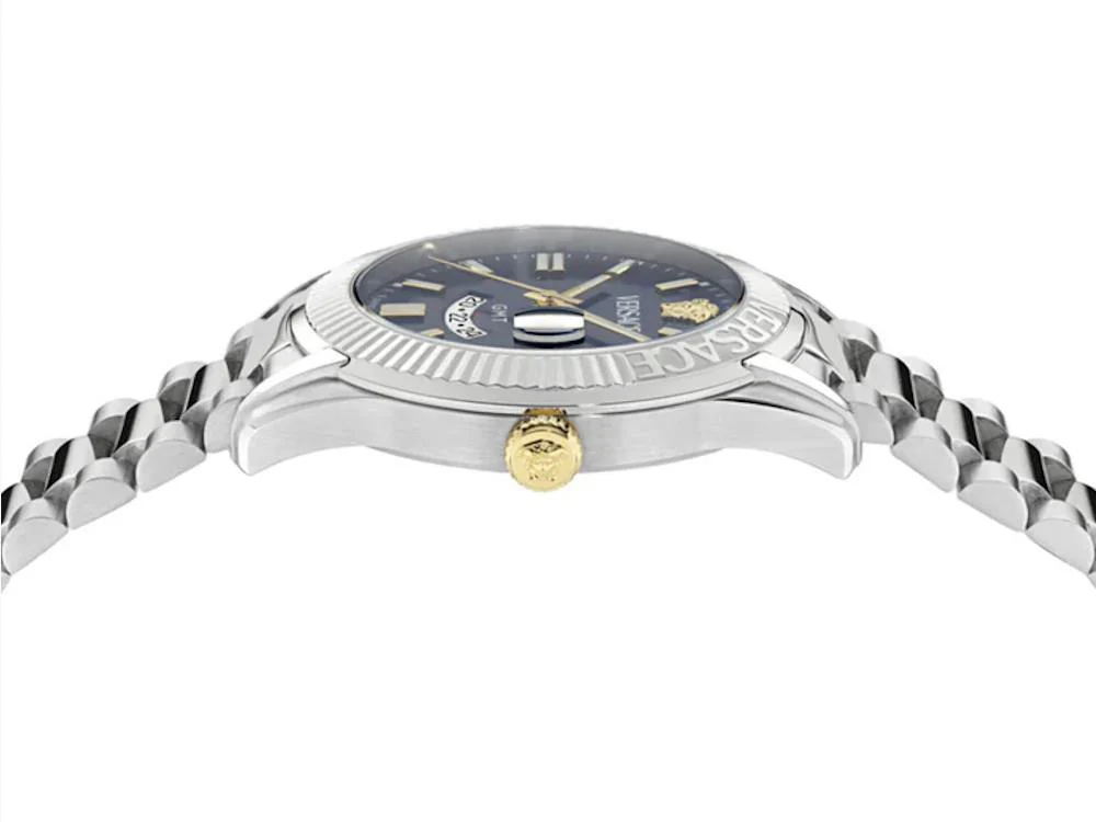Versace Apodis Quartz Watch, Blue, 41 mm, VE0U00125 - Image 3
