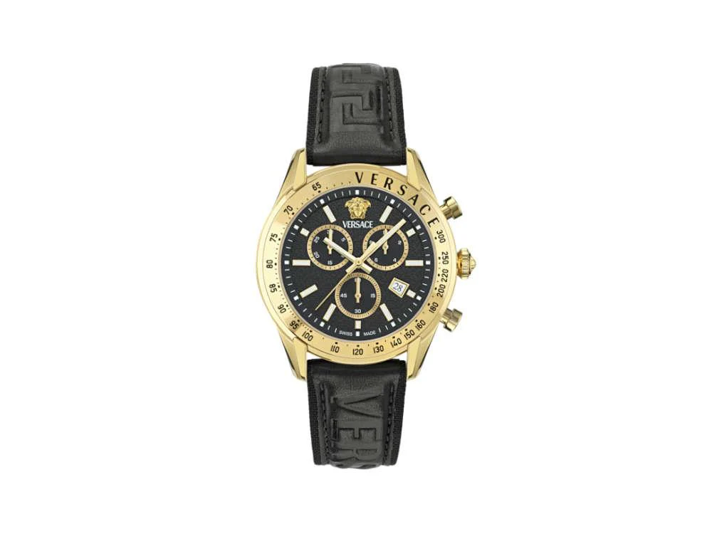 Versace Chrono Master Quartz Watch, PVD Gold, Black, 44 mm, VE8R00224 - Image 2