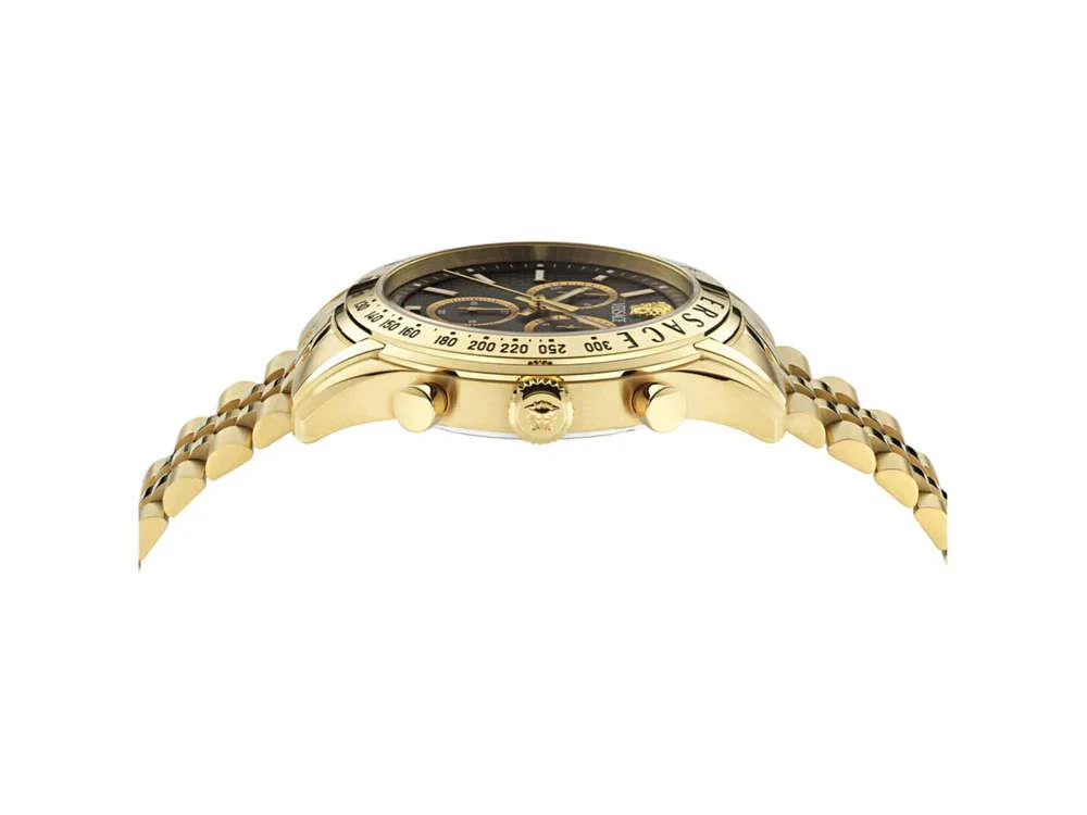 Versace Chrono Master Quartz Watch, PVD Gold, Black, 44 mm, VE8R00624 - Image 4