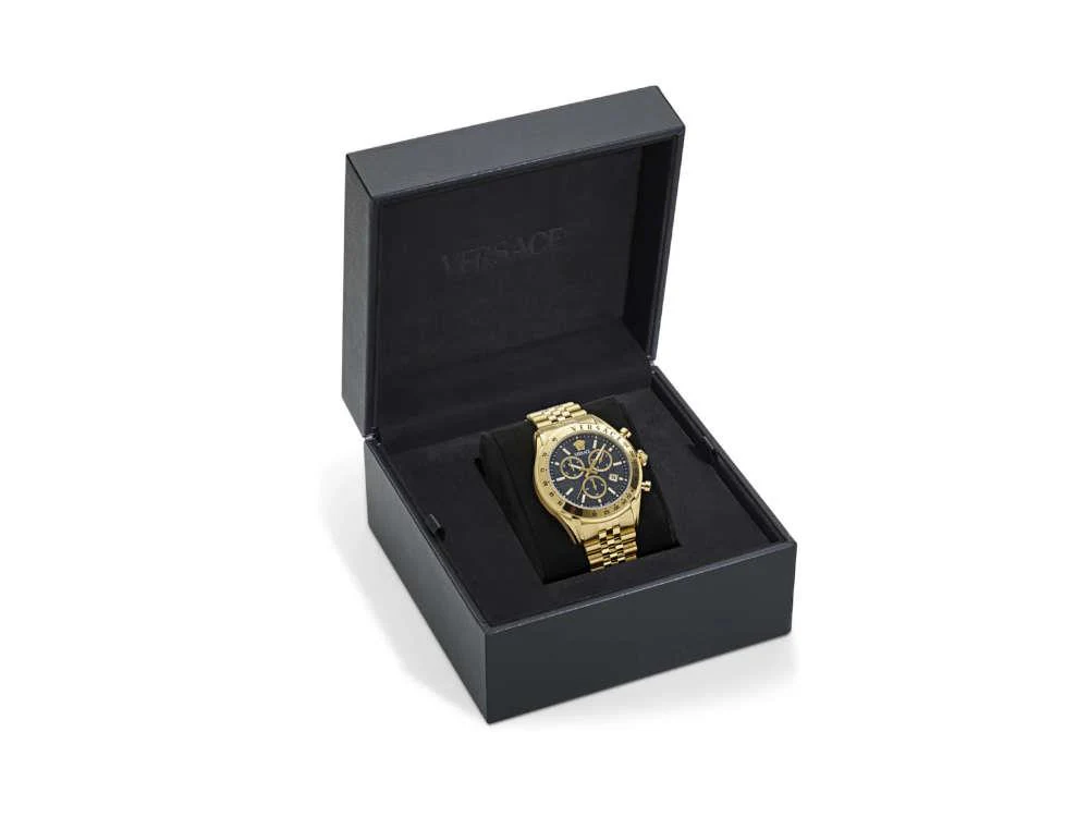 Versace Chrono Master Quartz Watch, PVD Gold, Black, 44 mm, VE8R00624 - Image 5