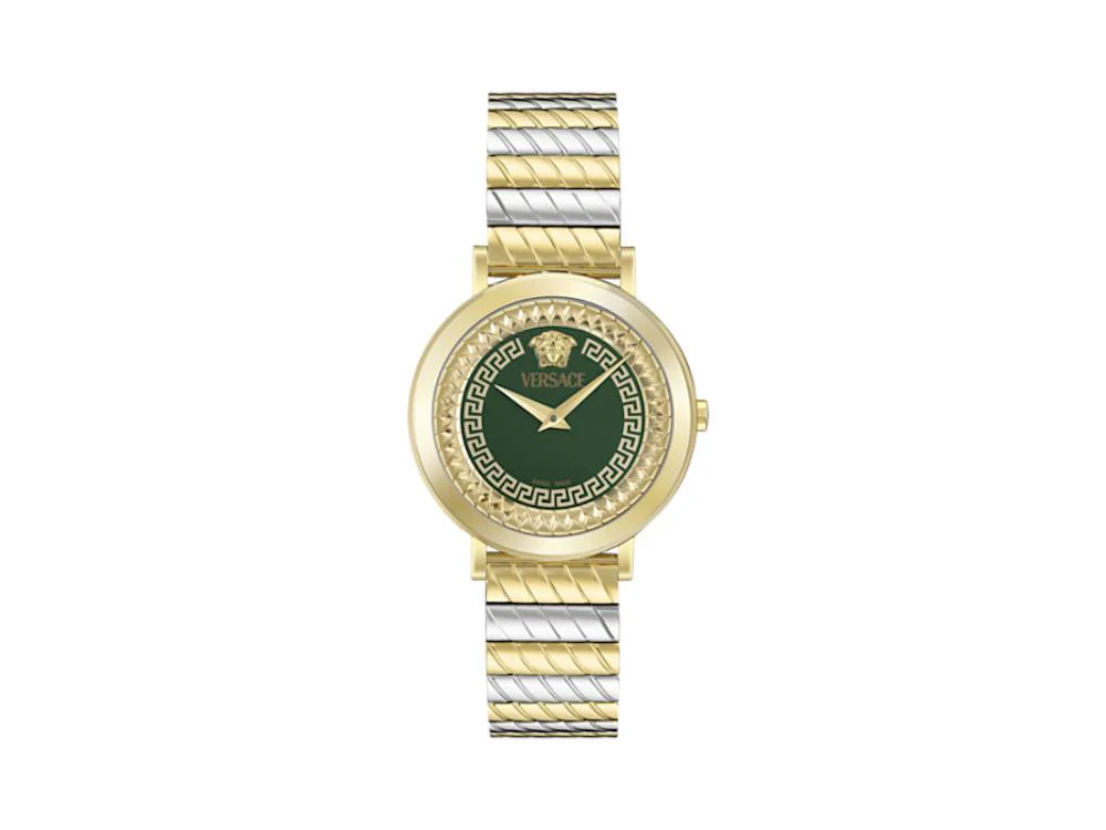 Versace Delphinus Quartz Watch, Green, 35 mm, Sapphire Crystal, VE0O00225 - Image 2