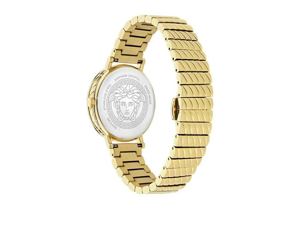 Versace Delphinus Quartz Watch, PVD Gold, Black, 35 mm, VE0O00425 - Image 4