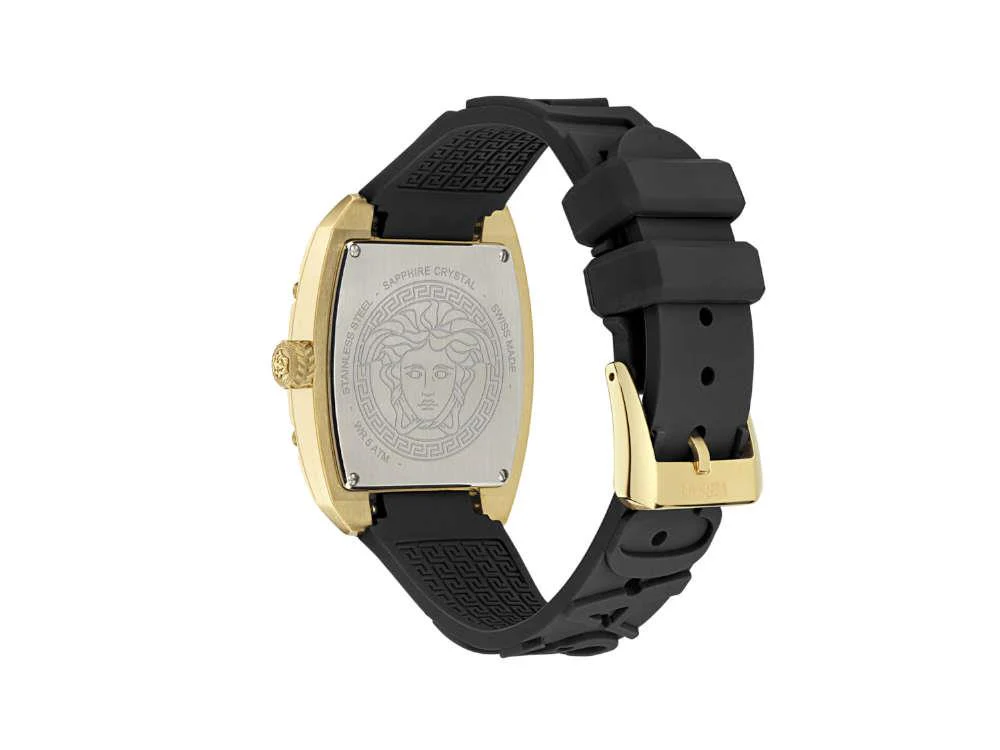 Versace Dominus Lady Quartz Watch, PVD Gold, Black, 44,8mm x 36mm, VE8K00624 - Image 3
