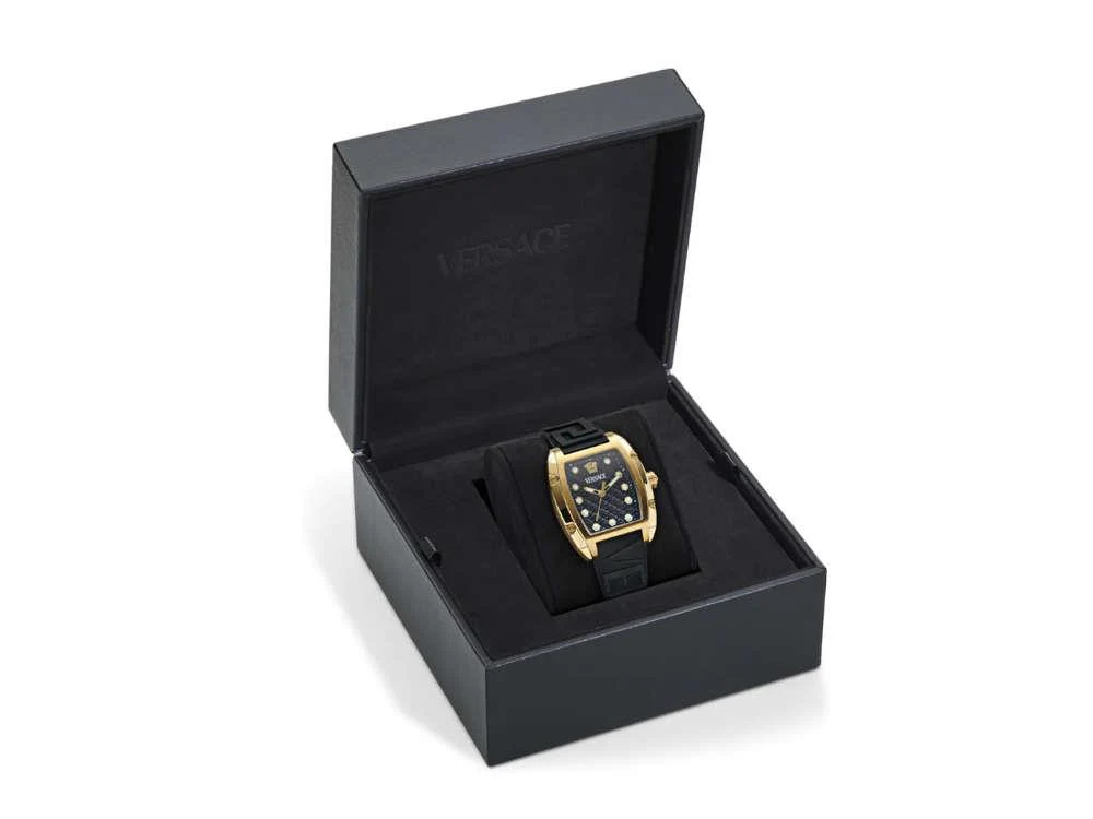Versace Dominus Lady Quartz Watch, PVD Gold, Black, 44,8mm x 36mm, VE8K00624 - Image 5