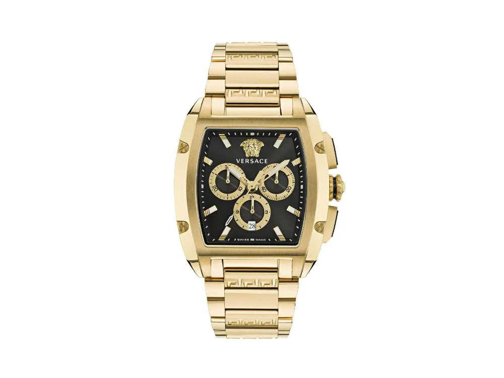 Versace Dominus Quartz Watch, PVD Gold, Black, 42 x 49.50 mm, VE6H00523 - Image 2