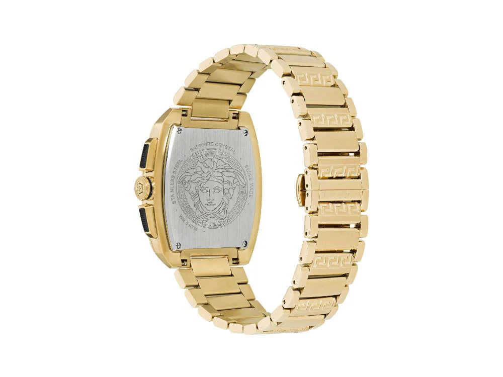 Versace Dominus Quartz Watch, PVD Gold, Black, 42 x 49.50 mm, VE6H00523 - Image 3