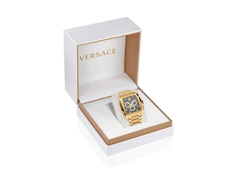 Versace Dominus Quartz Watch, PVD Gold, Black, 42 x 49.50 mm, VE6H00523 - Image 5