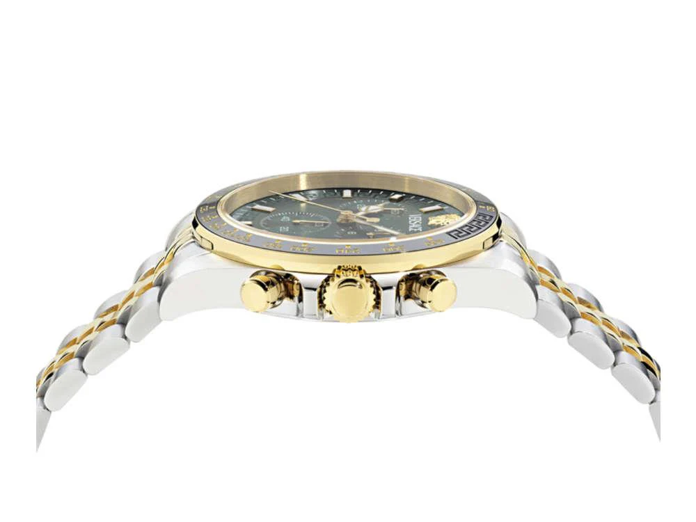 Versace Greca Chrono Wave Quartz Watch, Green, 43 mm, VE0H00425 - Image 4