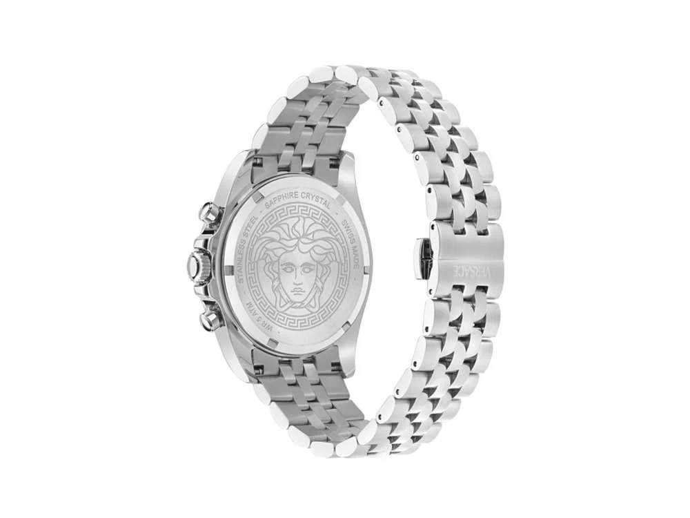 Versace Greca Chrono Wave Quartz Watch, Grey, 43 mm, Sapphire Crystal, VE0H00325 - Image 3