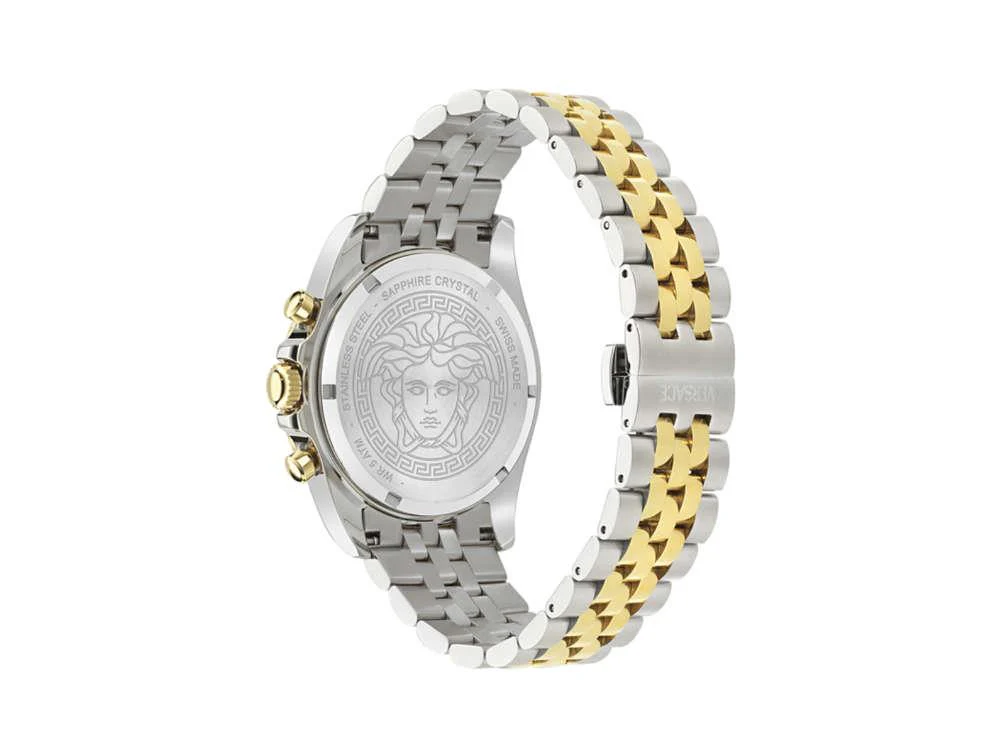 Versace Greca Chrono Wave Quartz Watch, Grey, 43 mm, Sapphire Crystal, VE0H00725 - Image 3