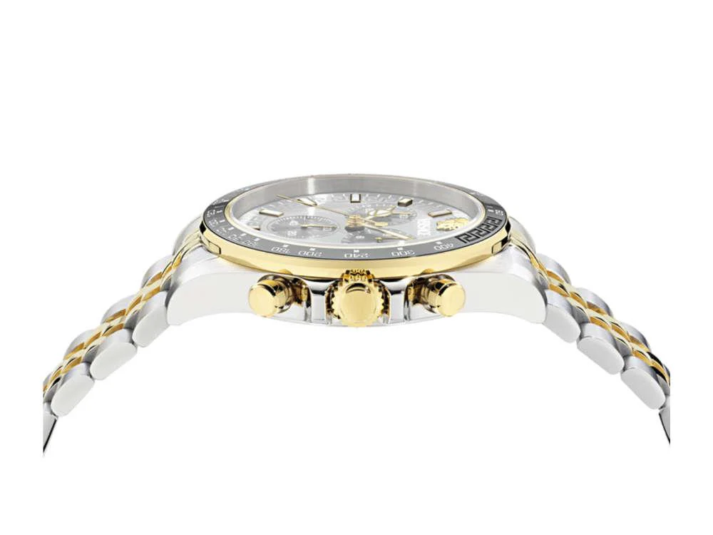 Versace Greca Chrono Wave Quartz Watch, Grey, 43 mm, Sapphire Crystal, VE0H00725 - Image 4