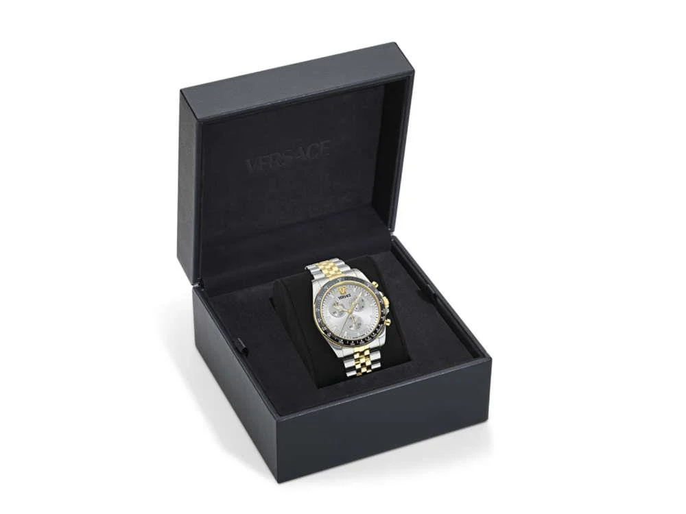 Versace Greca Chrono Wave Quartz Watch, Grey, 43 mm, Sapphire Crystal, VE0H00725 - Image 5