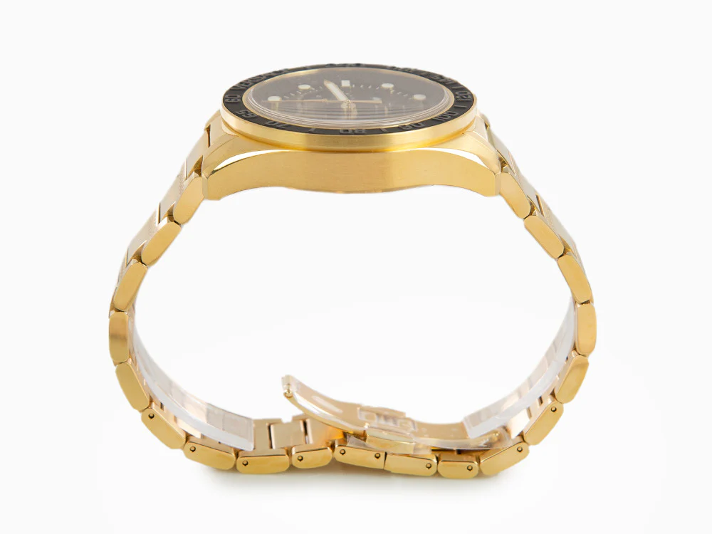 Versace Greca Dome Chrono Quartz Watch, PVD Gold, Black, 43 mm, VE6K00523 - Image 6