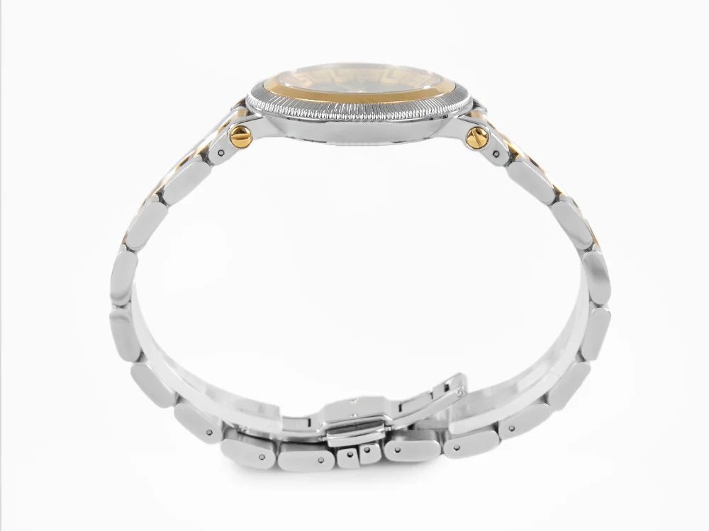 Versace Greca Flourish Quartz Watch, PVD Gold, Green, 35 mm, VE7F00523 - Image 6