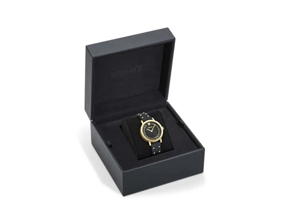 Versace Greca Fortuna Quartz Watch, PVD Gold, Black, 35 mm, VE0A00225 - Image 5