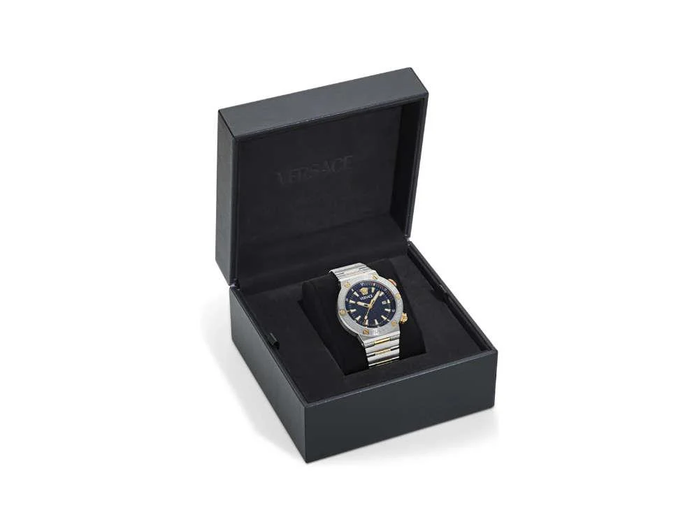Versace Greca Logo Diver Quartz Watch, Blue, 43 mm, Sapphire Crystal, VE8G00424 - Image 5