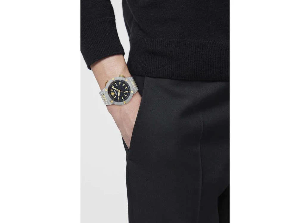 Versace Greca Logo Diver Quartz Watch, Blue, 43 mm, Sapphire Crystal, VE8G00424 - Image 6