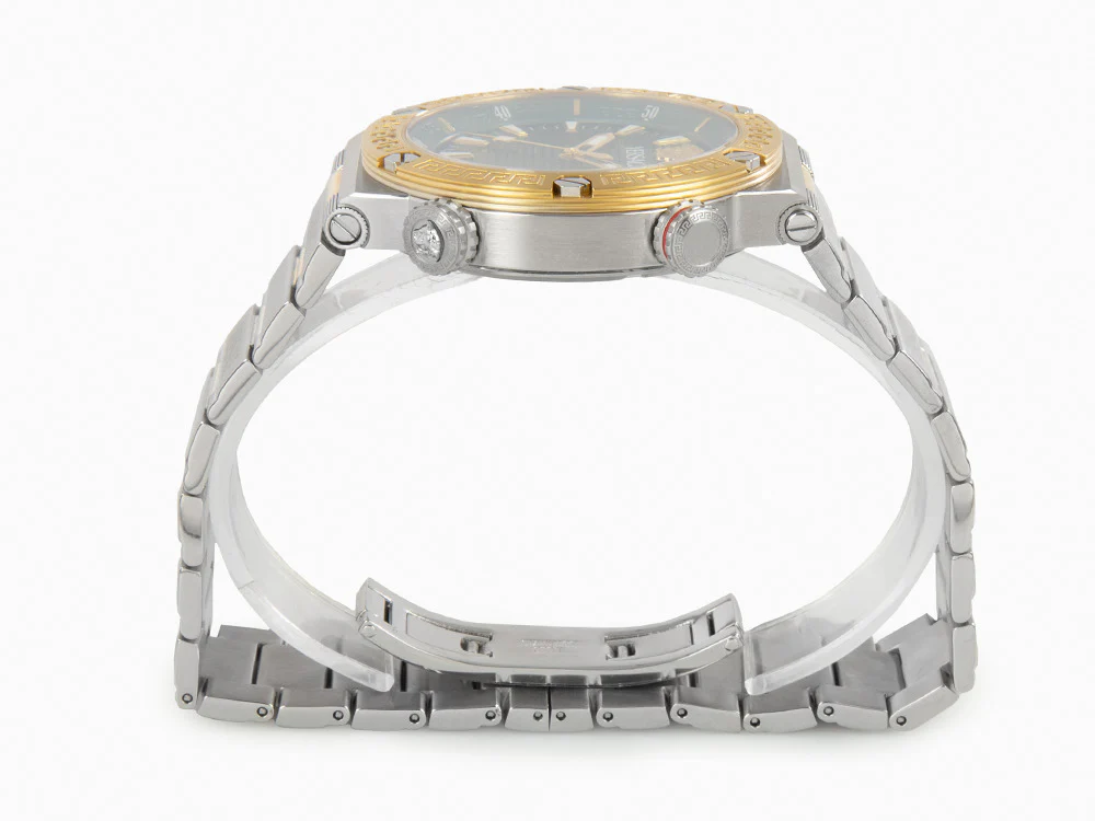 Versace Greca Logo Diver Quartz Watch, Green, 43 mm, Sapphire Crystal, VE8G00524 - Image 5