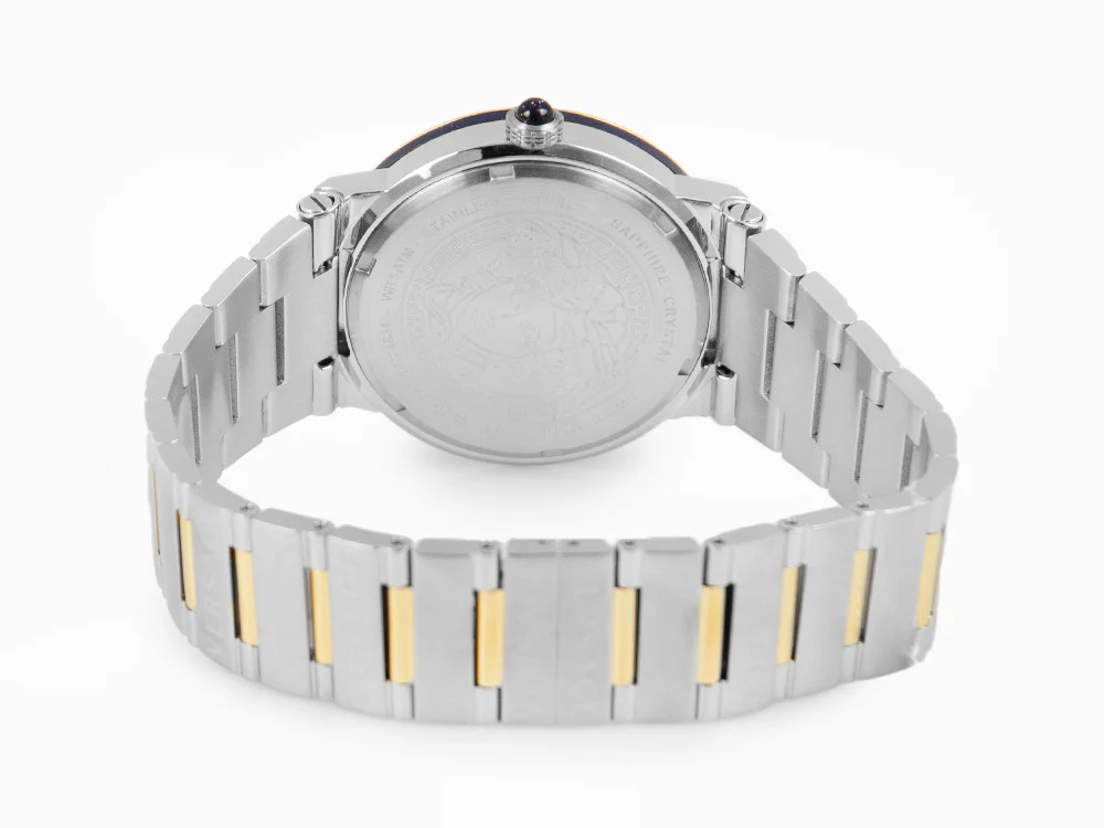 Versace Greca Logo Moonphase Quartz Watch, PVD Gold, Blue, 38 mm, VE7G00223 - Image 3