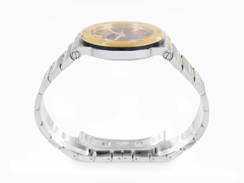 Versace Greca Logo Moonphase Quartz Watch, PVD Gold, Blue, 38 mm, VE7G00223 - Image 6