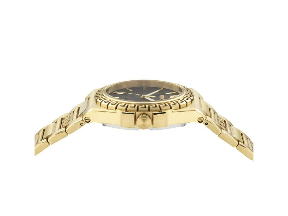 Versace Greca Reaction Quartz Watch, PVD Gold, Black, 38 mm, VE0D00525 - Image 4
