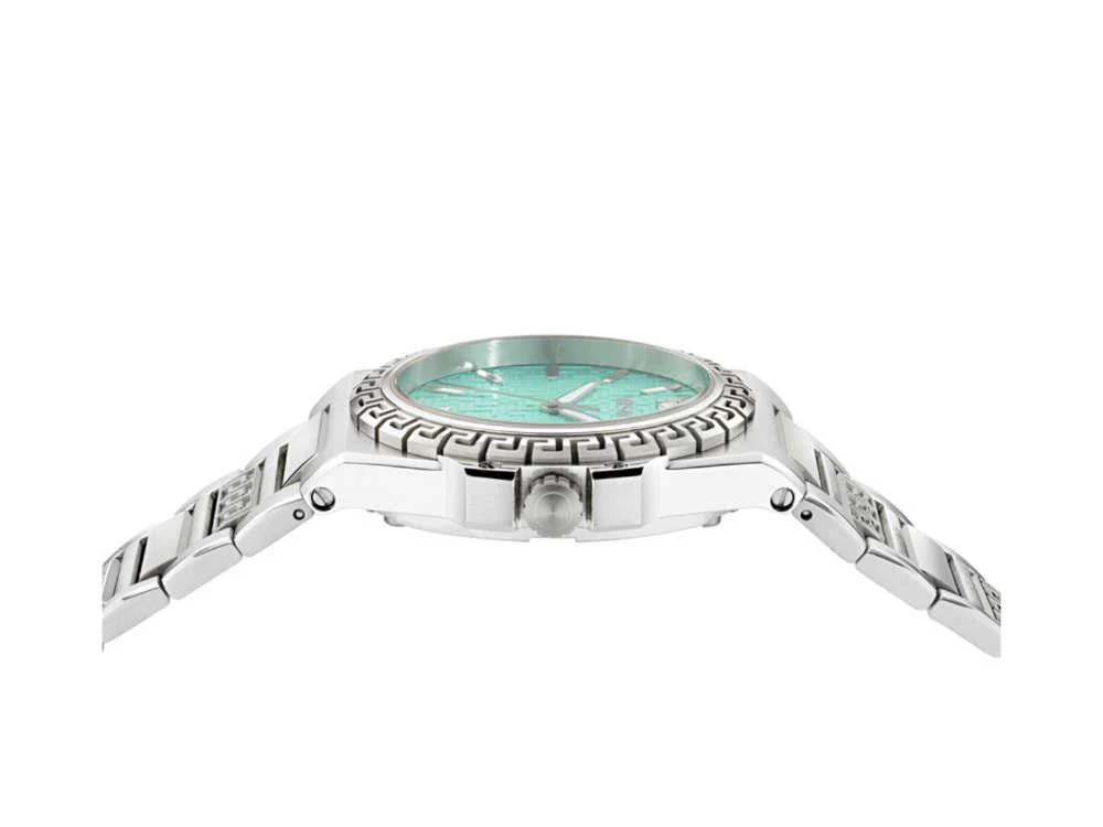 Versace Greca Reaction Quartz Watch, Turquoise, 38 mm, VE0D00325 - Image 4