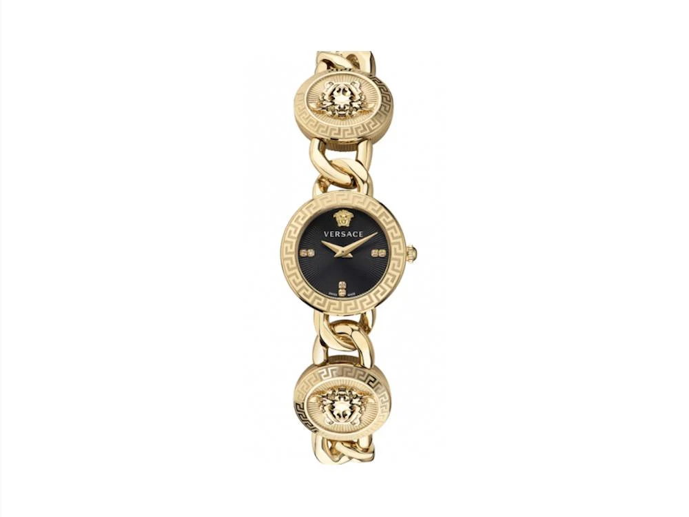 Versace Greca Stud IconQuartz Watch, Recycled Steel, 28 mm, VE0Q00525