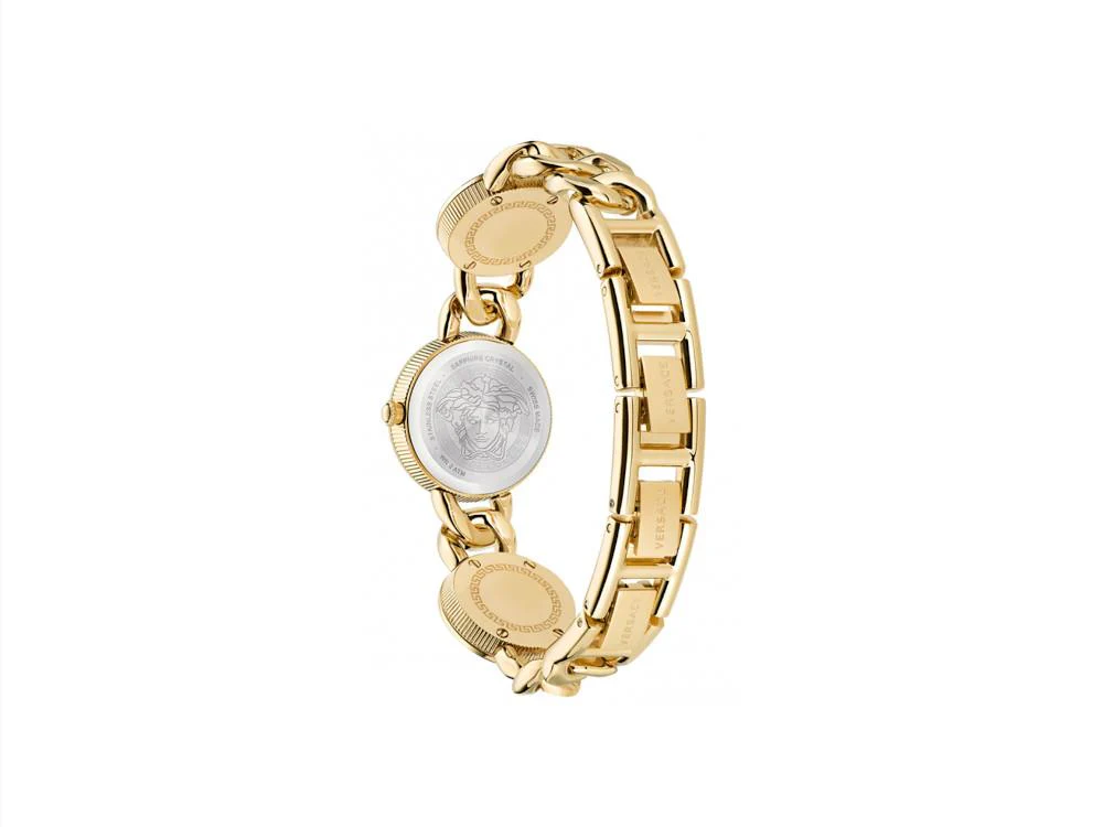 Versace Greca Stud IconQuartz Watch, Recycled Steel, 28 mm, VE0Q00525 - Image 4